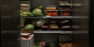 inside of energy efficient commercial refrigeration