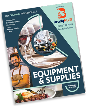 equipment & supplies guide cover thumbnail showing kitchen staff and various cooking equipment