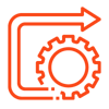 A gear with arrow around it - optimization icon