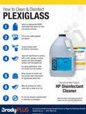 WAXIE disinfectant brochure- Plexiglass sell sheet