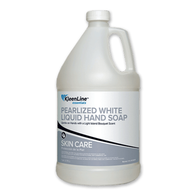 KleenLine Essentials Pearlized white liquid handsoap bottle