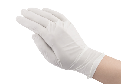 An image of white latex glove
