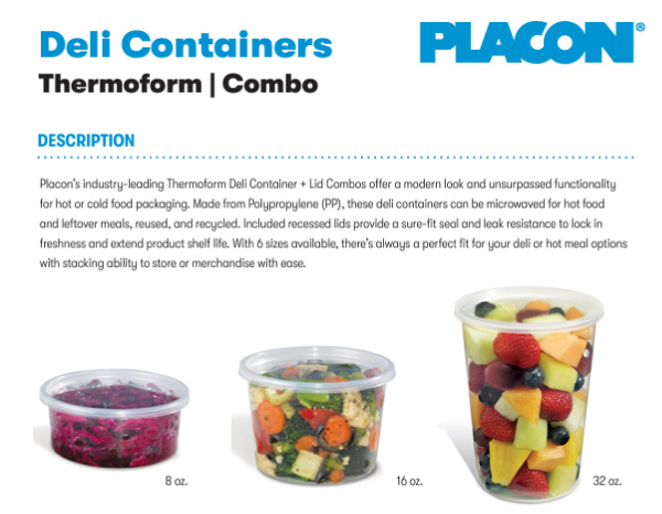 brochure thumbnail for thermoform deli containers combo